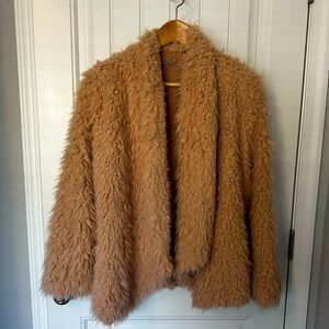 Camel colored teddy coat.